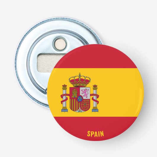 Spanje vlag heerlijk patriottische flesopener button flesopener (Voorkant)