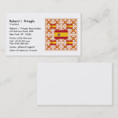 Spanje vlag in meerdere kleurrijke lagen visitekaartje (Voorkant / Achterkant)