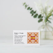 Spanje vlag in meerdere kleurrijke lagen visitekaartje (Staand voorkant)