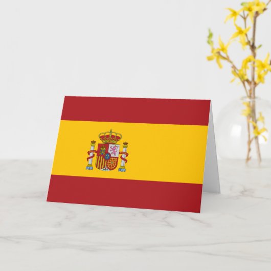 Spanje Vlag Kaart (Gele Bloem)