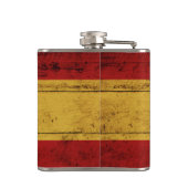 Spanje vlag op oude houten graan heupfles (Achterkant)