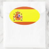 Spanje* Vlag Ovale Sticker (Tas)