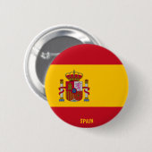 Spanje vlag Patriotic Ronde Button 5,7 Cm (Voorkant /achterkant)