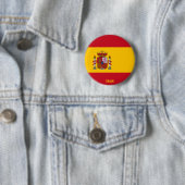 Spanje vlag Patriotic Ronde Button 5,7 Cm (In situ)