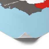 spanje vlag politieke kaart poster (Hoek)