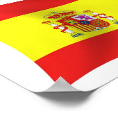 Spanje Vlag Poster Print (Hoek)