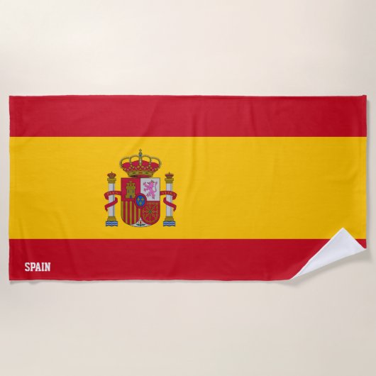 Spanje Vlag Prachtig Patriottisch Strandlaken (Voorkant)