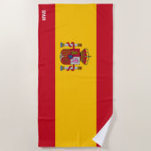 Spanje Vlag Prachtig Patriottisch Strandlaken (Voorkant)