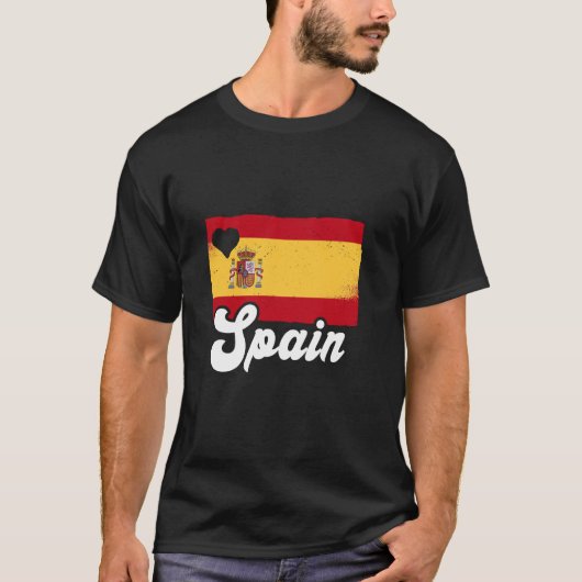 Spanje Vlag Pride Heart España Trotse Spaanse root T-shirt (Voorkant)