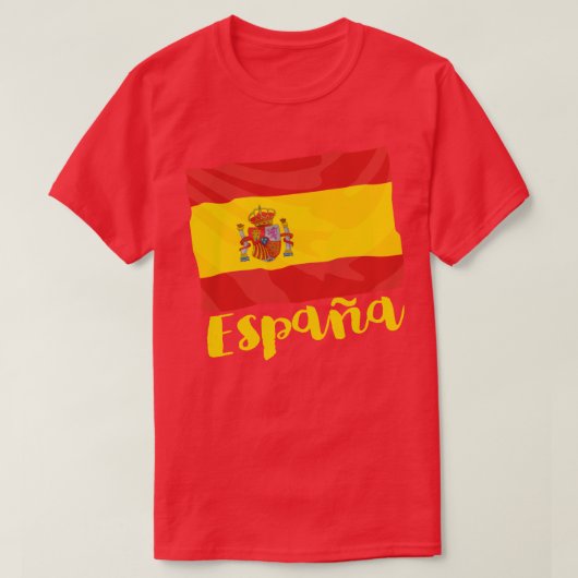 Spanje Vlag T-Shirt (Design voorkant)
