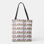 Spanje vlag Typografie Europese landenlabel Tote Bag (Achterkant)