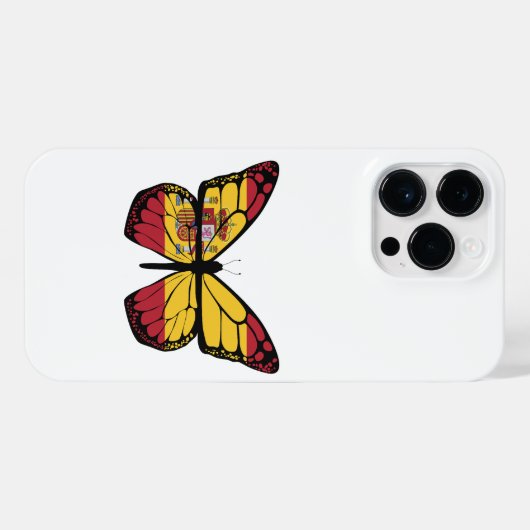 SPANJE VLAG VLINDER iPhone HOESJE (Achterkant horizontaal)