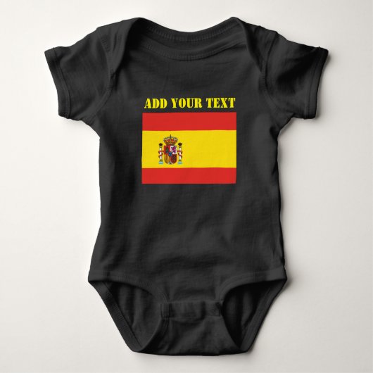 Spanje Vlag Voetbal Sport Spaans Romper (Voorkant)