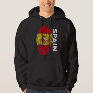 Spanje Vlag Voetbal Sport Voetbal Fan Ondersteuner Hoodie