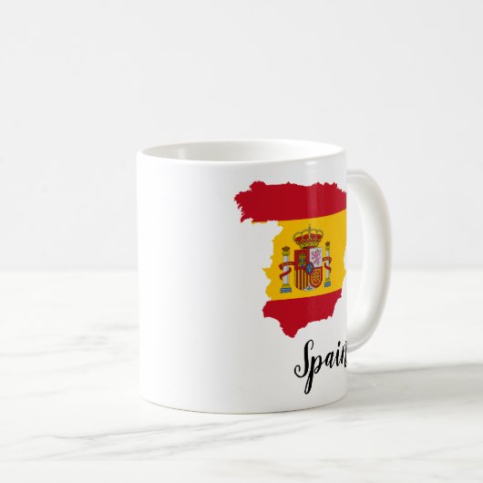 Spanje-vlaggenkaart Koffiemok (Voorkant rechts)