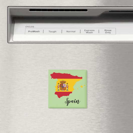 Spanje-vlaggenkaart Magneet (Insitu (Vaatwasser))