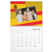 Spanje | Voeg je foto Spaanse vlag kleurrijk Kalender (Feb 2026)