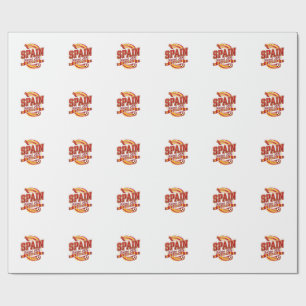 Spanje Voetbal 2026 Voetbal Vet Land Typografie F Cadeaupapier