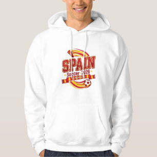 Spanje Voetbal 2026 Voetbal Vet Land Typografie F Hoodie
