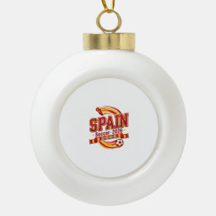 Spanje Voetbal 2026 Voetbal Vet Land Typografie F Keramische Bal Ornament
