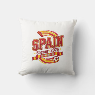 Spanje Voetbal 2026 Voetbal Vet Land Typografie F Kussen