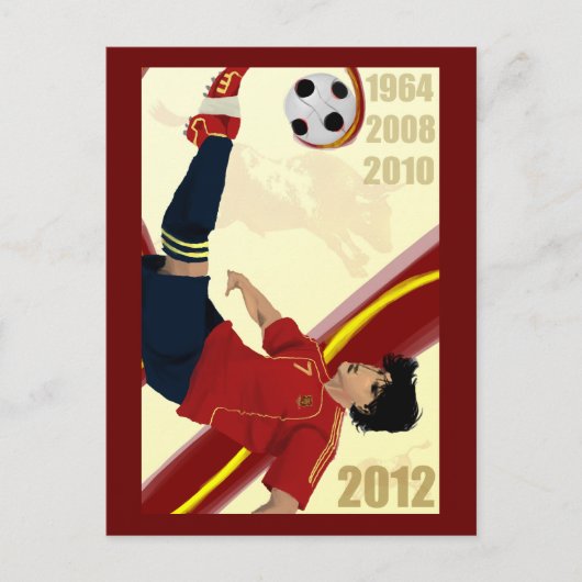 Spanje Voetbal Art 2012 Fútbol Campeones de Europa Briefkaart (Voorkant)