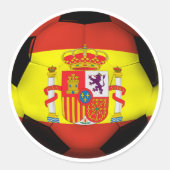 Spanje Voetbal Bal Sporten Ronde Sticker (Voorkant)