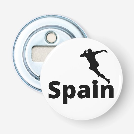 Spanje Voetbal Button Flesopener (Voorkant)