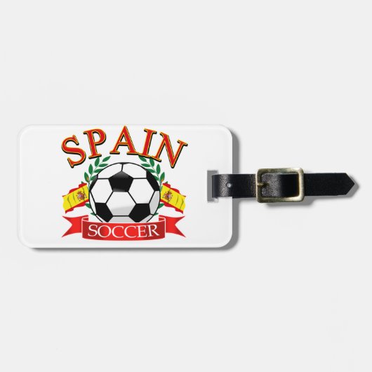 Spanje voetbal design bagagelabel (Voorkant horizontaal)