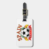 Spanje voetbal design bagagelabel (Voorkant verticaal)