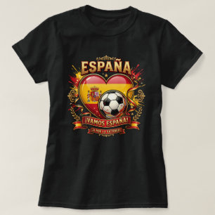 Spanje Voetbal Fan T-shirt - Vamos España Voetbal 