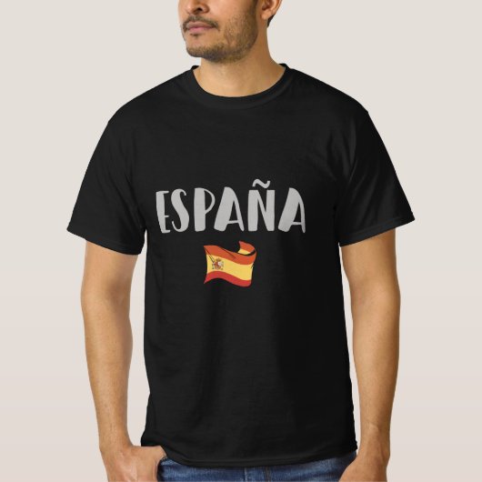 Spanje Voetbal Fan T-shirt Vlag (Voorkant)