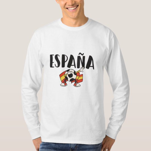 Spanje Voetbal Fan T-shirt Vlag (Voorkant)