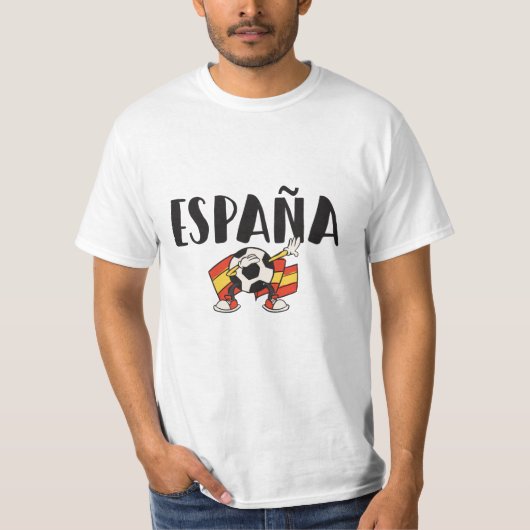 Spanje Voetbal Fan T-shirt Vlag (Voorkant)