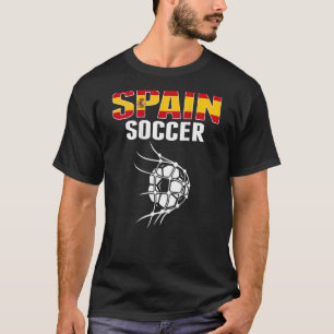 Spanje Voetbal in nettodoelstelling Spaans Footbal T-shirt