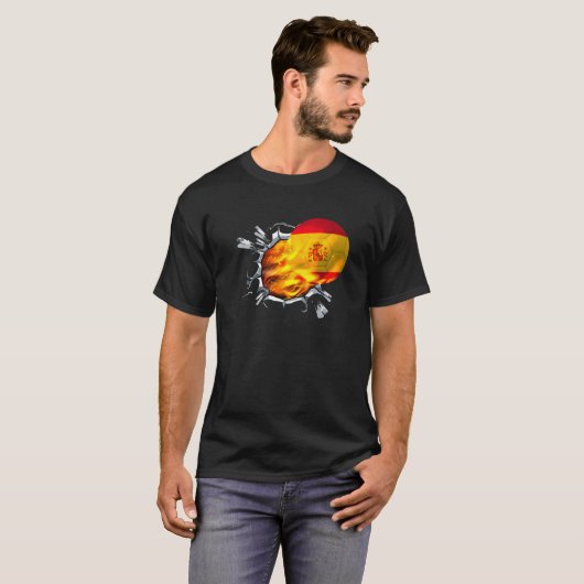 Spanje Voetbal Jersey | Espana Fans cadeaus voor S T-shirt (Voorkant volledig)