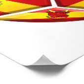 Spanje voetbal La Furia Roja Toro vlaggen Poster (Hoek)