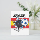 Spanje Voetbal Merch Briefkaart (Staand voorkant)