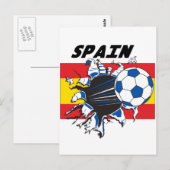 Spanje Voetbal Merch Briefkaart (Voorkant / Achterkant)