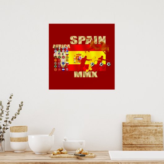 Spanje Voetbal Poster (Keuken)