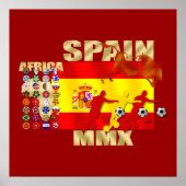 Spanje Voetbal Poster (Voorkant)