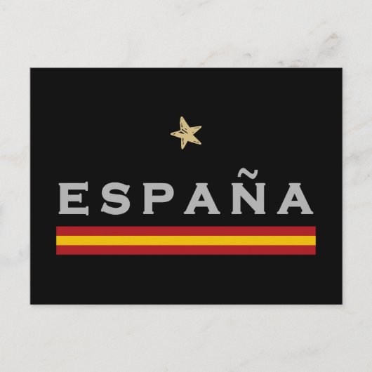 Spanje Voetbal Shirt Football Fan Briefkaart (Voorkant)