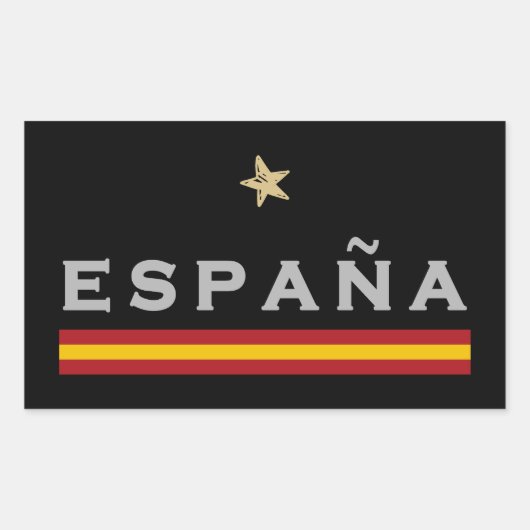 Spanje Voetbal Shirt Football Fan Rechthoekige Sticker (Voorkant)