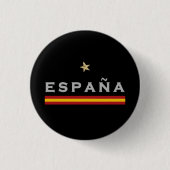 Spanje Voetbal Shirt Football Fan Ronde Button 3,2 Cm (Voorkant)