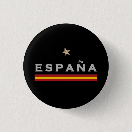 Spanje Voetbal Shirt Football Fan Ronde Button 3,2 Cm (Voorkant)