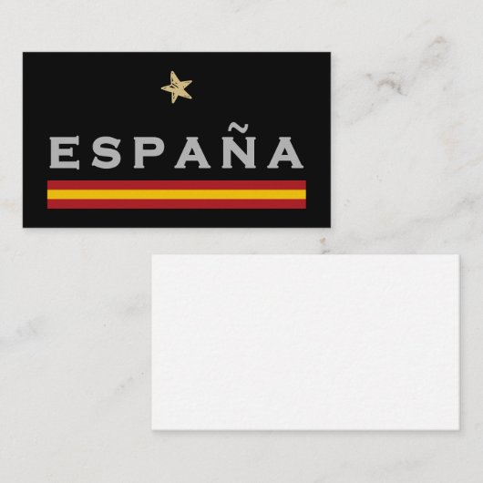 Spanje Voetbal Shirt Football Fan Visitekaartje (Voorkant / Achterkant)