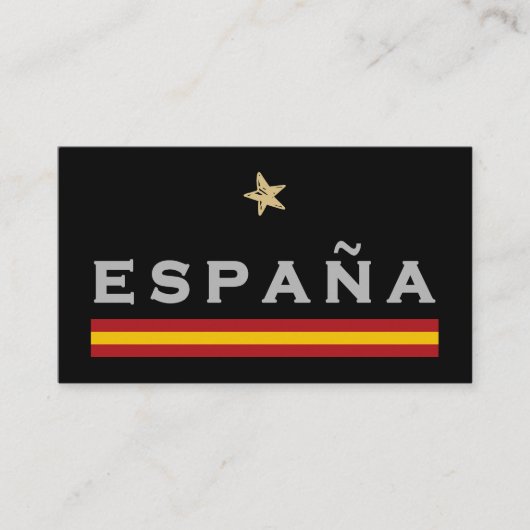 Spanje Voetbal Shirt Football Fan Visitekaartje (Voorkant)