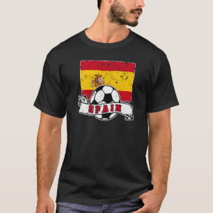 Spanje VOETBALBAL EN VLAG IN SLECHTE STAAT T-shirt