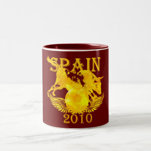 Spanje voetbalsupporters futbol mok koffie