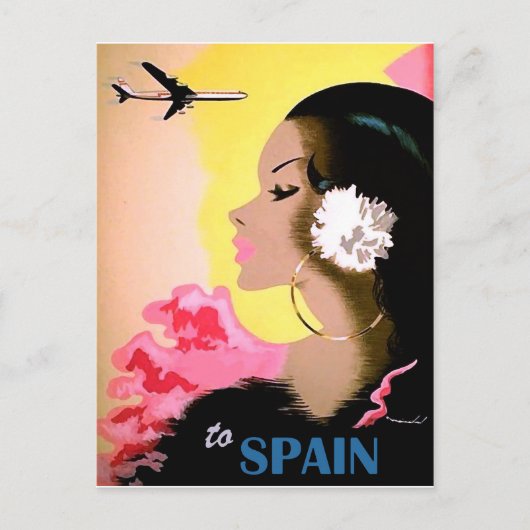 Spanje, vrouw in traditioneel danskostuum,  briefkaart (Voorkant)